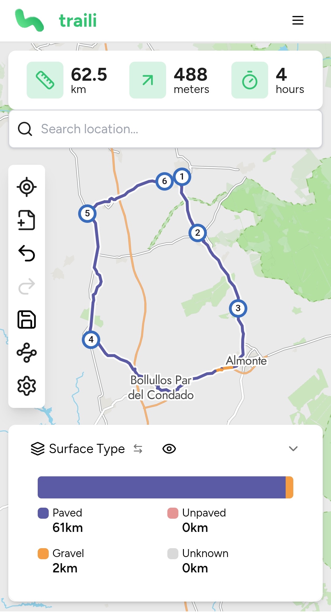 Improved route planning on mobile