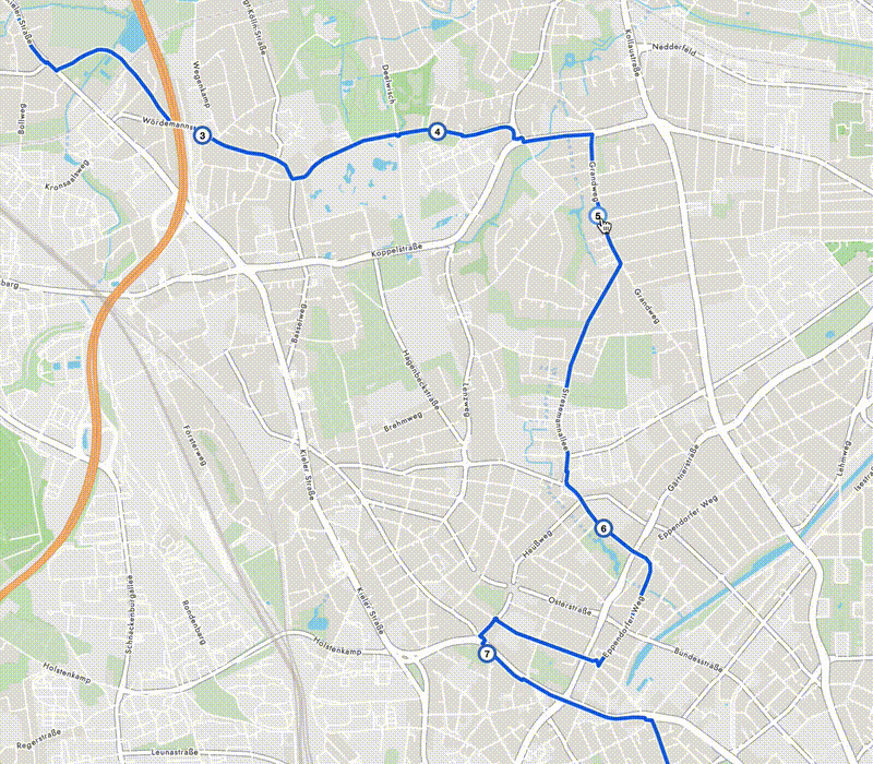 Live preview of the modified segment